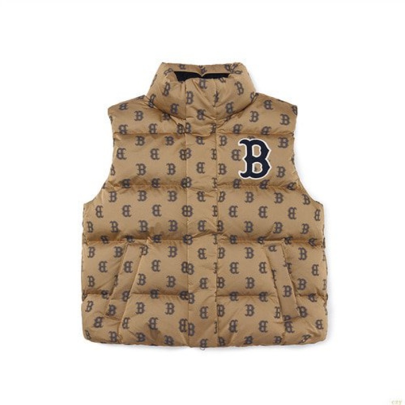 Gilet MLB Classiche Monogra Goose Jaquardown Boston Redsox Vetement Kaki | 4192MSVRD