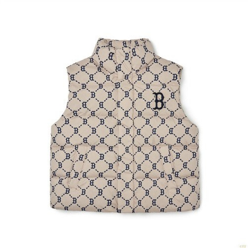 Gilet MLB Dia Monogra Down Boston Redsox Vetement Blanche | 7632MROLI