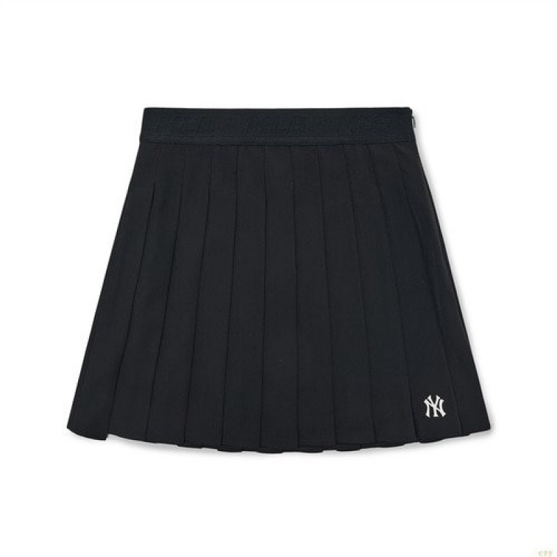 Jupes MLB Wmbasic Pleatskirt New York Yankees Vetement Noir | 1279UOTGR