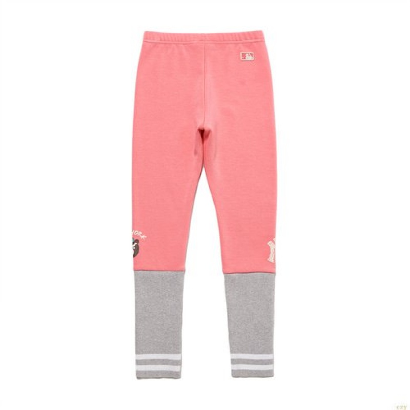 Leggings MLB Megabear Rib Yoryankees Enfant Rose | 4132ONEHD