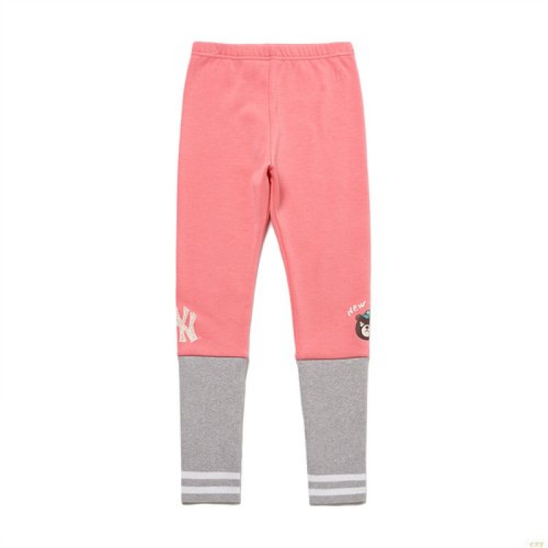 Leggings MLB Megabear Rib Yoryankees Enfant Rose | 4132ONEHD