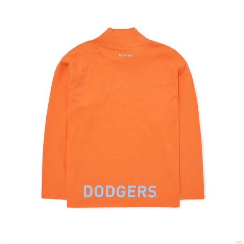 Manches Longues MLB Basic Nec La Dodgers Enfant Orange | 9657OJFYU