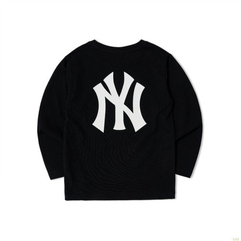 Manches Longues MLB Basic New York Yankees Enfant Noir | 8625IUGVS