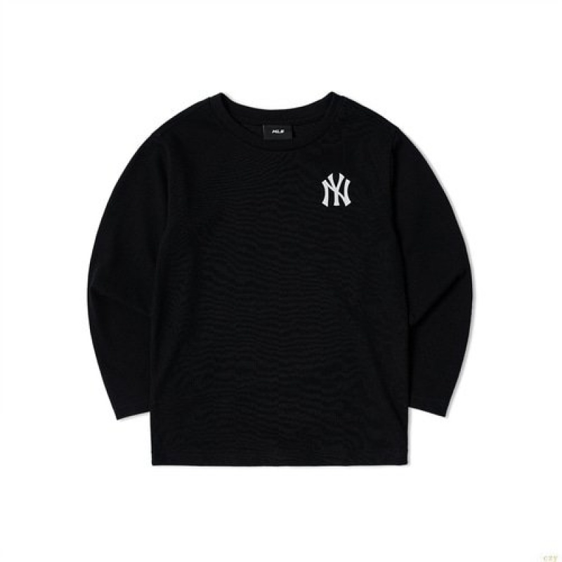 Manches Longues MLB Basic New York Yankees Enfant Noir | 8625IUGVS