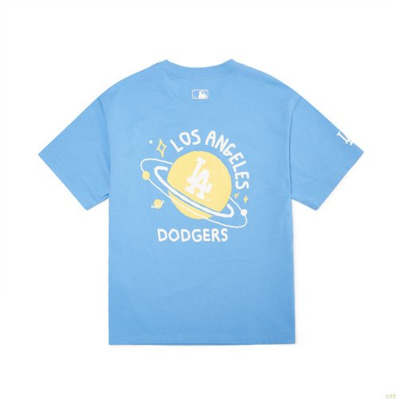 Manches Longues MLB Like Planet Baclogo Overfit La Dodgers Vetement Bleu | 1095YFOIJ