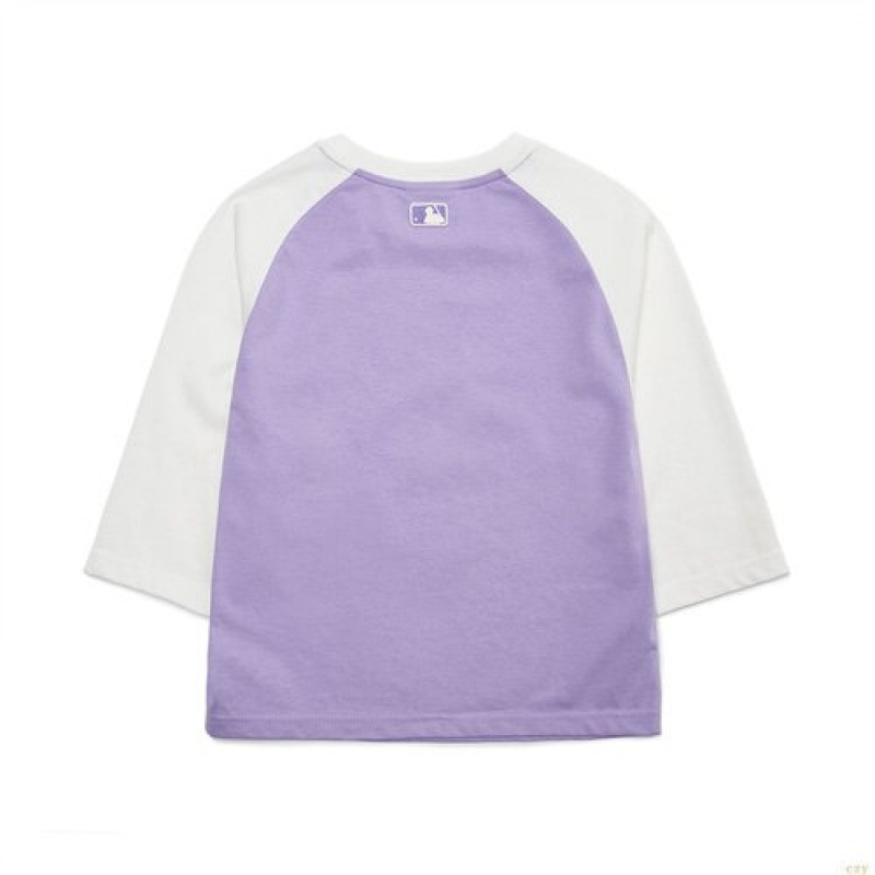 Manches Longues MLB Like Raglan La Dodgers Enfant Violette | 3674ZOGSY