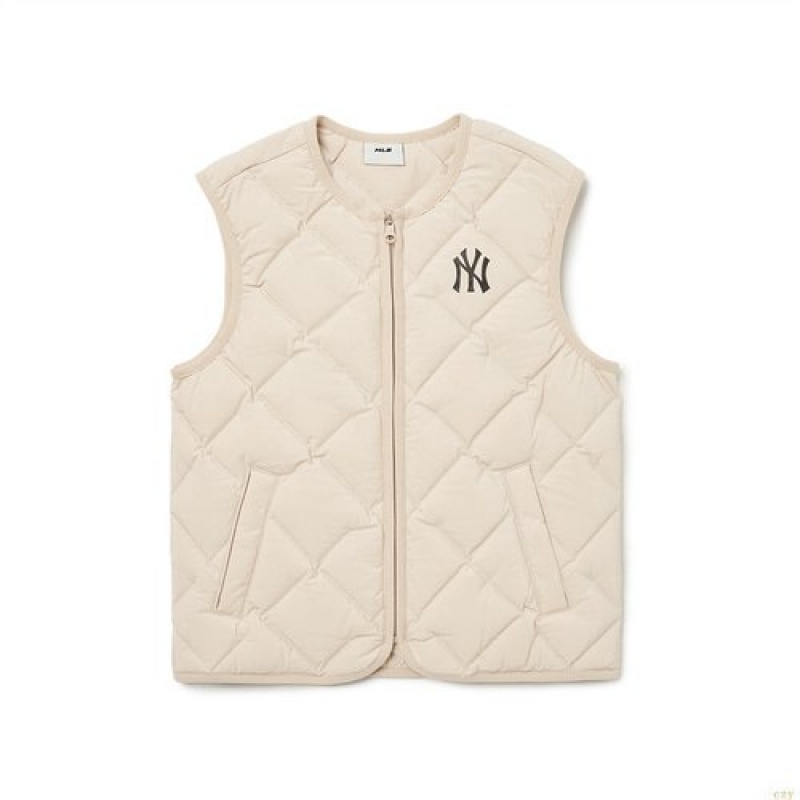 Manteaux MLB Basic Light Weight Down New York Yankees Enfant Blanche | 2401XMJVP