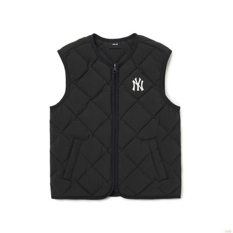 Manteaux MLB Basic Light Weight Down New York Yankees Enfant Noir | 5260ZQGRN