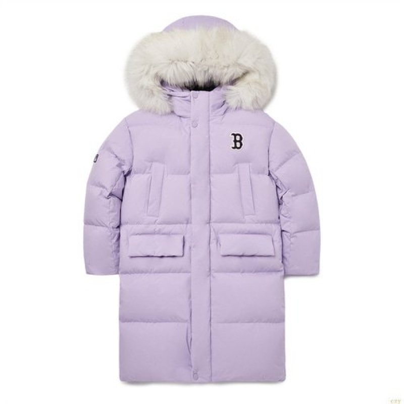 Manteaux MLB (Goose) Basic Heavy Weight Long Down Boston Redsox Enfant Violette | 7450EKXGI