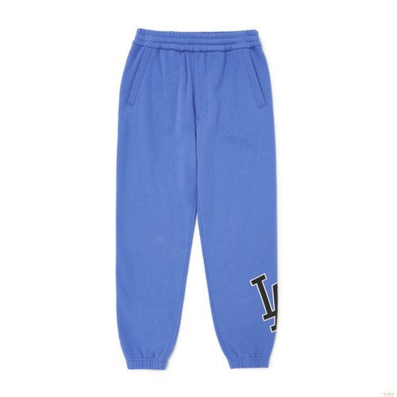 Pantalon De Survetement MLB Basic Big Logo Brusheloose Fit La Dodgers Vetement Bleu | 9064FKSJC