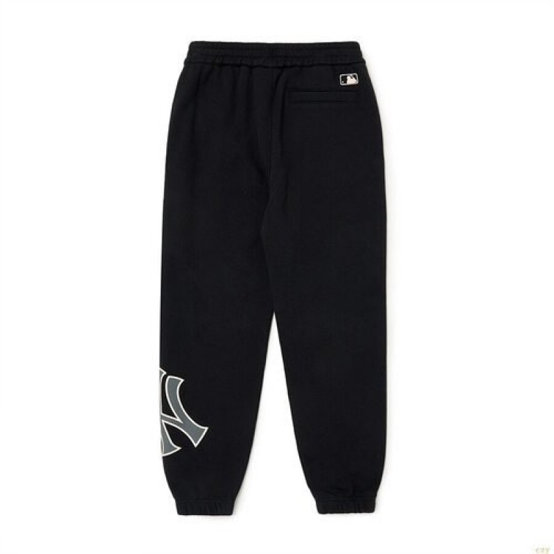 Pantalon De Survetement MLB Basic Big Logo Brusheloose Fit New York Yankees Vetement Noir | 9468OTISA