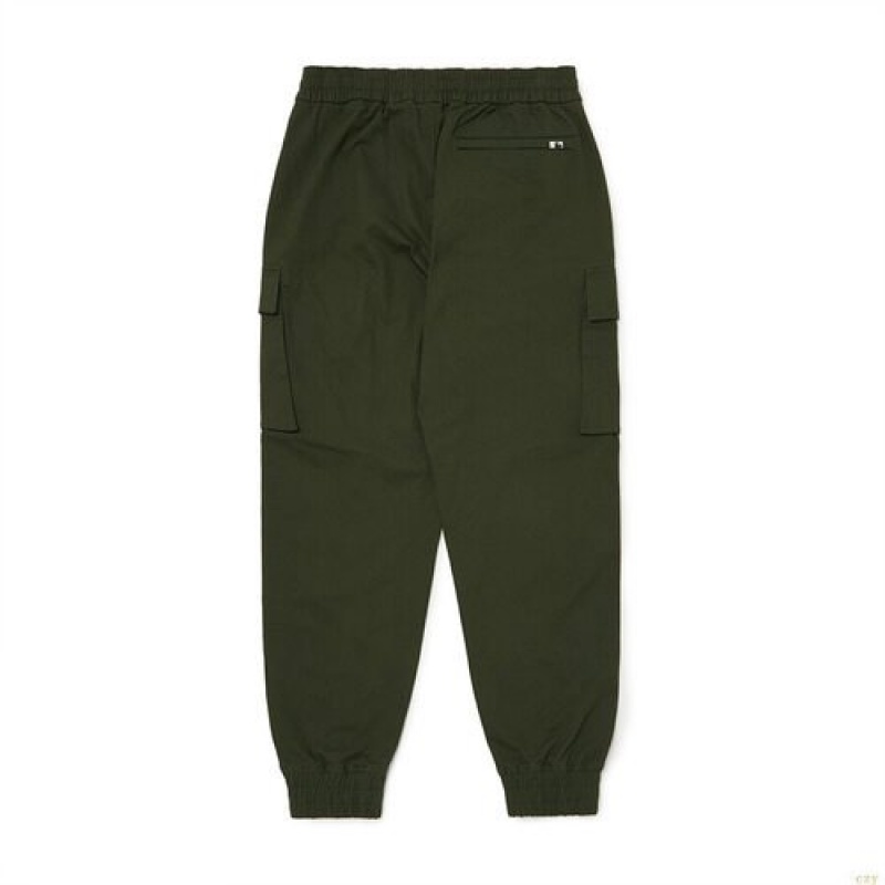 Pantalon De Survetement MLB Basic Mediulogo Coton Cargo Boston Redsox Vetement Vert Olive | 8435AOBGK