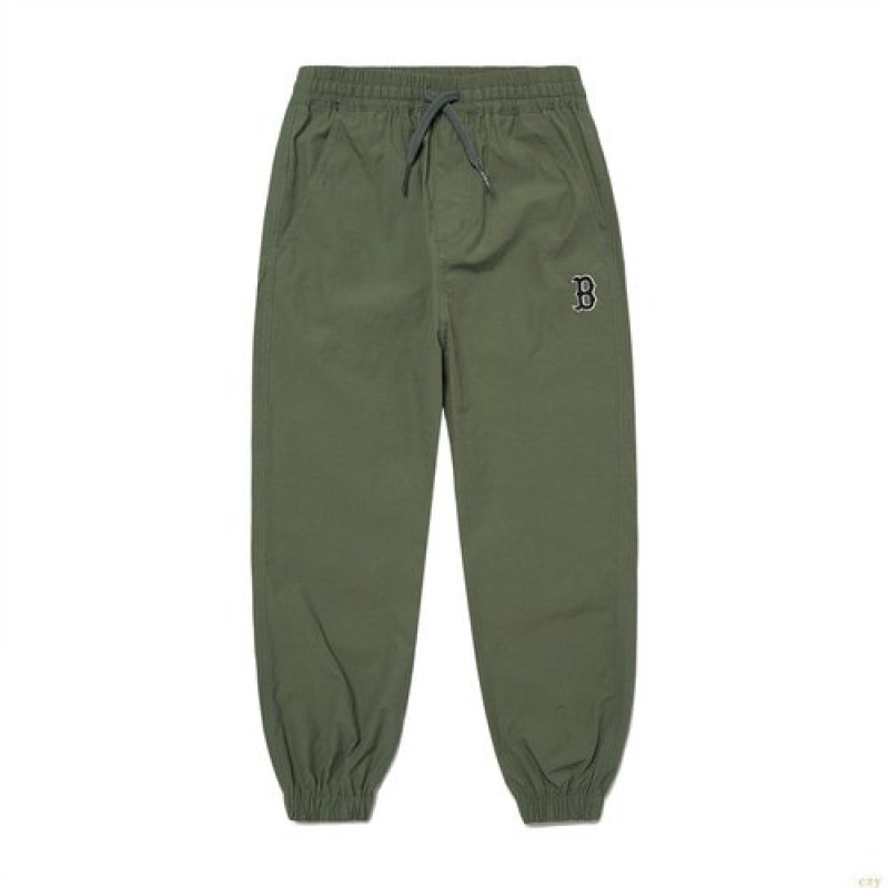 Pantalon De Survetement MLB Basic Nylon Boston Redsox Enfant Vert Olive | 1523OQHYM