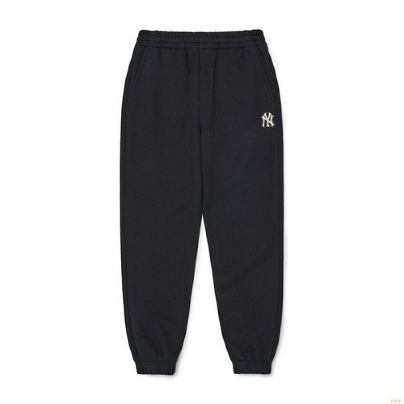 Pantalon De Survetement MLB Basic Small Logo Brushe New York Yankees Vetement Noir | 3185RHECF