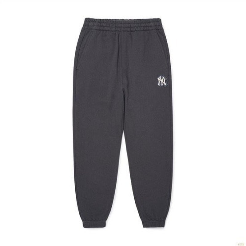 Pantalon De Survetement MLB Basic Small Logo Brushe New York Yankees Vetement Grise Foncé | 9087BZEAF