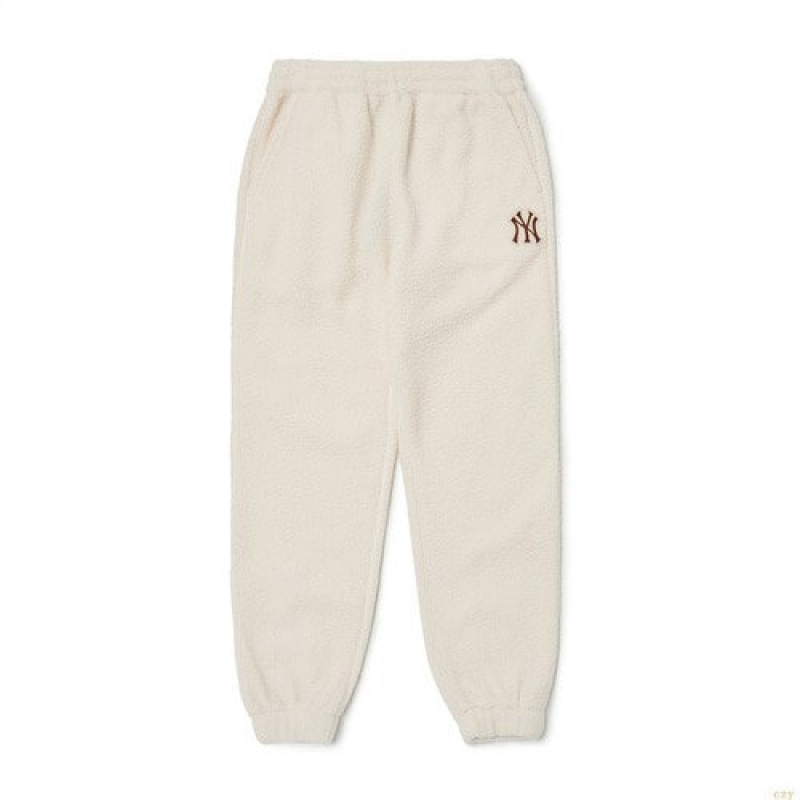 Pantalon De Survetement MLB Basic Small Logo Fleece New York Yankees Vetement Blanche | 5709CWJKF