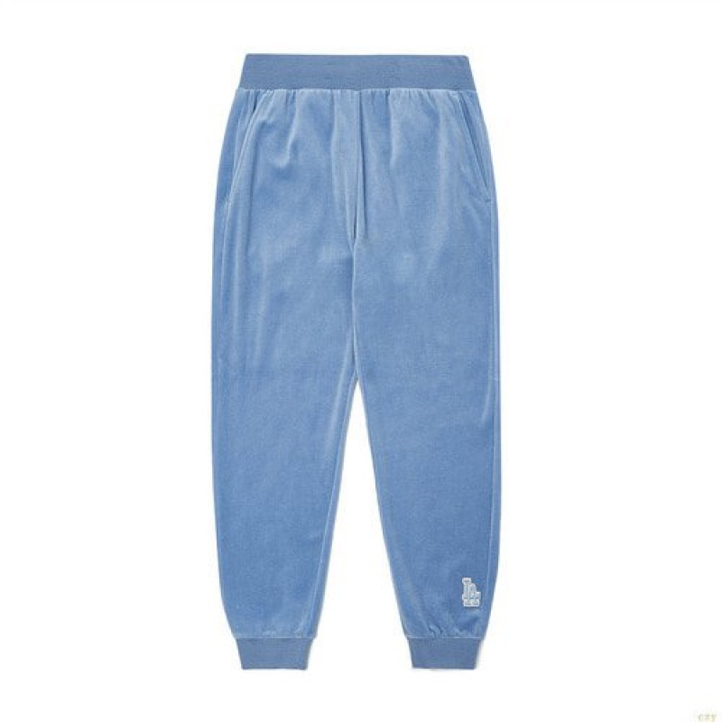 Pantalon De Survetement MLB Basic Small Logo Velvet La Dodgers Vetement Bleu | 3190DAUYH