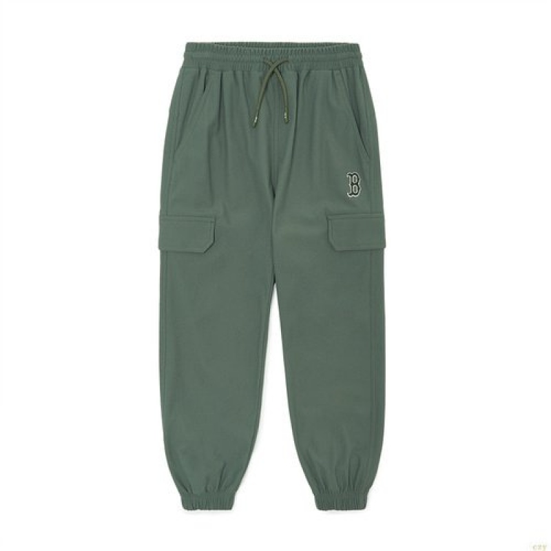 Pantalon De Survetement MLB Basic Trac (Fleece Inside) Boston Redsox Enfant Vert Olive | 0164JDESM