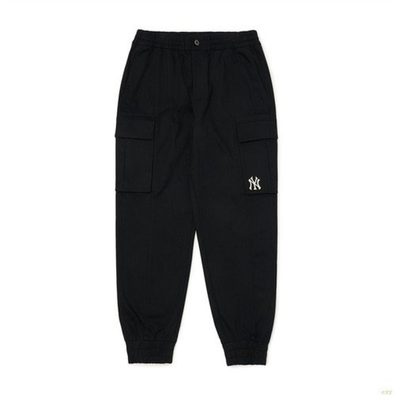 Pantalon De Survetement MLB Men`basic Mediulogo Cottocargo New York Yankees Vetement Noir | 9871FZQBM