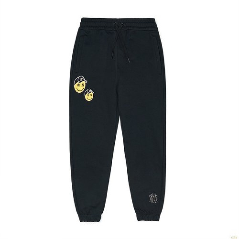 Pantalon De Survetement MLB Smile Multwappen New York Yankees Vetement Noir | 0385MGPQI