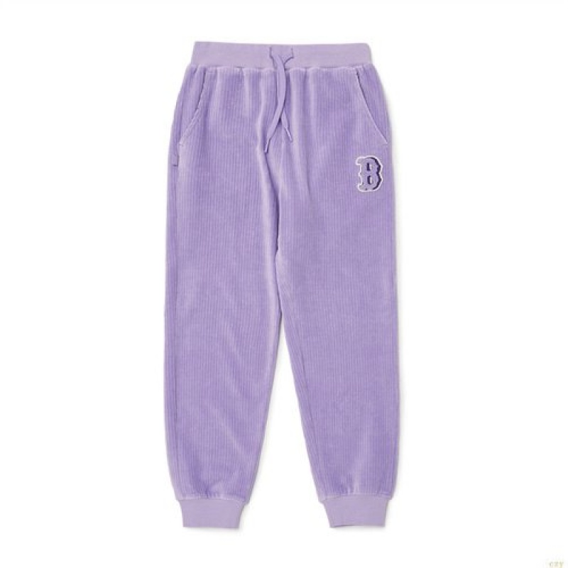 Pantalon MLB Basic Corduroy Boston Redsox Enfant Violette | 4136HMWCO