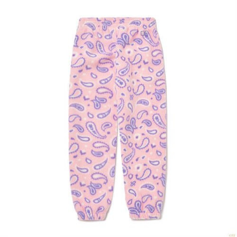 Pantalon MLB Paisley Polar Fleece Course New York Yankees Enfant Rose | 3095ZSCJV