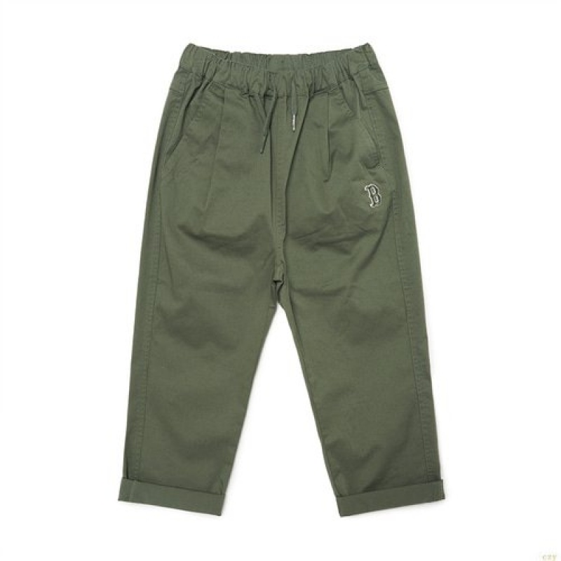 Pantalons Décontractés MLB Basic Coton Baggy Boston Redsox Enfant Vert Clair | 9280RWTID