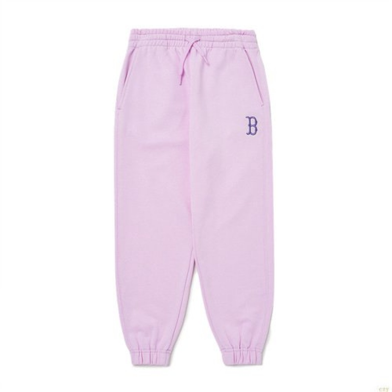 Pantalons Décontractés MLB Basic Logo Boston Redsox Enfant Violette Clair | 8319EAUNR