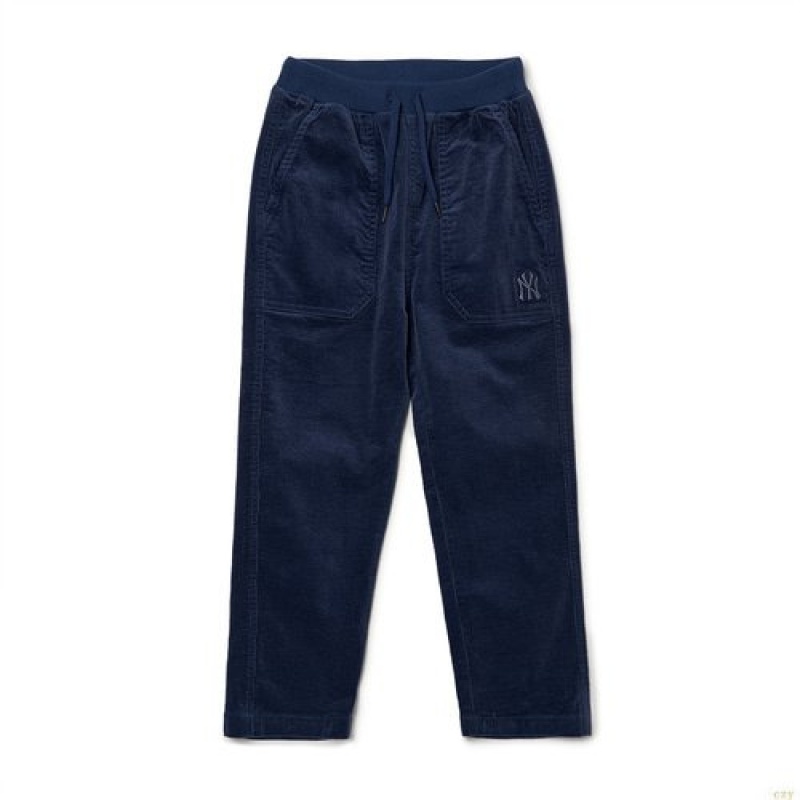 Pantalons Décontractés MLB Corduroy Woven New York Yankees Enfant Bleu Foncé | 4906LJQWK