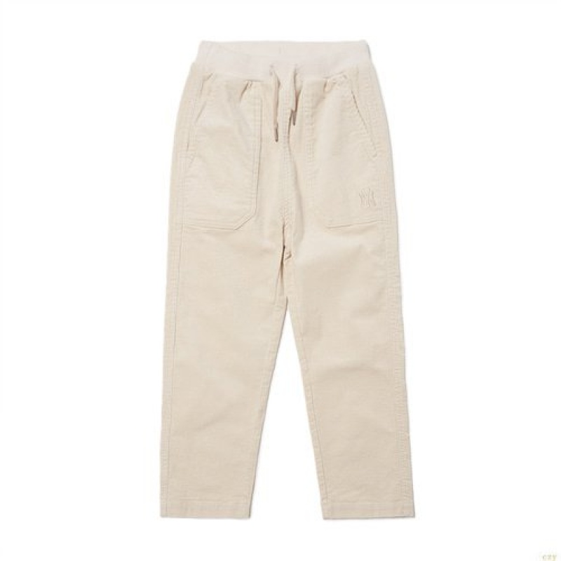 Pantalons Décontractés MLB Corduroy Woven New York Yankees Enfant Blanche | 8679CJURW