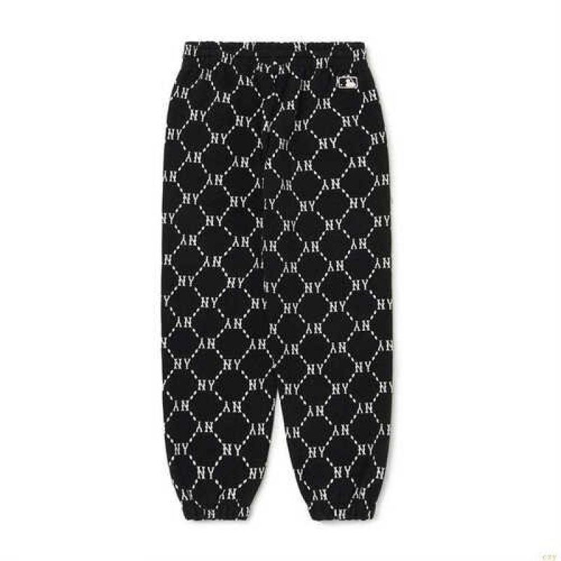 Pantalons Décontractés MLB Dia Monogra Allover New York Yankees Enfant Noir | 6435ACQYT