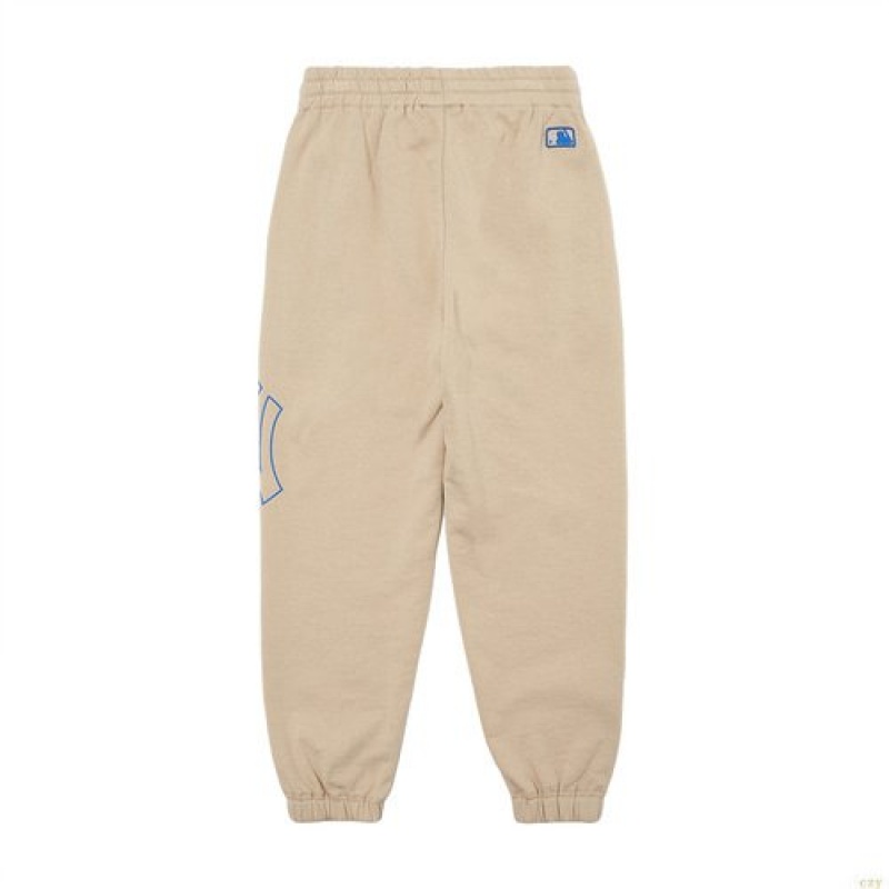 Pantalons Décontractés MLB Mega Logo New York Yankees Enfant Beige | 6187ZTOGW