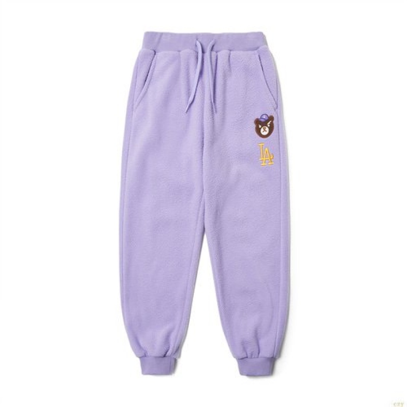 Pantalons Décontractés MLB Megabear Waffen Fleece La Dodgers Enfant Violette | 1524FSTUK