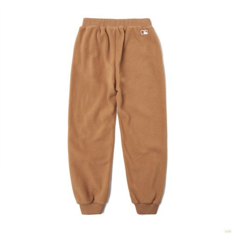 Pantalons Décontractés MLB Megabear Waffen Fleece New York Yankees Enfant Marron | 2137BOFCU