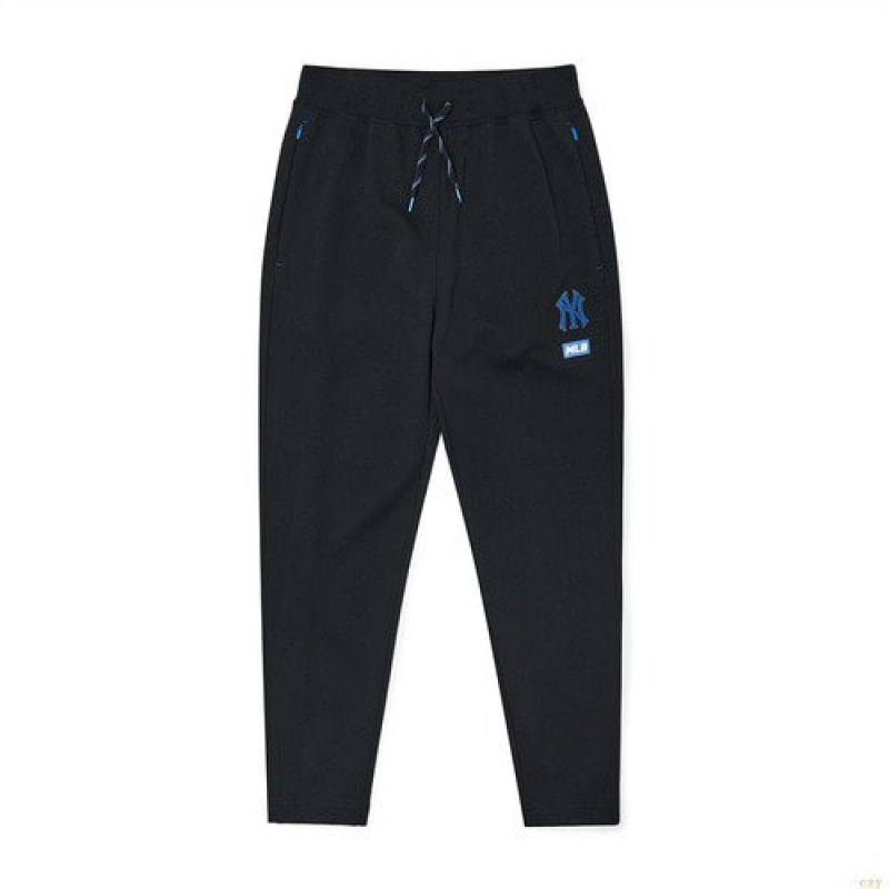 Pantalons Décontractés MLB Men`athleisure Double-sideslifit Foot Loose New York Yankees Vetement Noir | 1635XULCJ