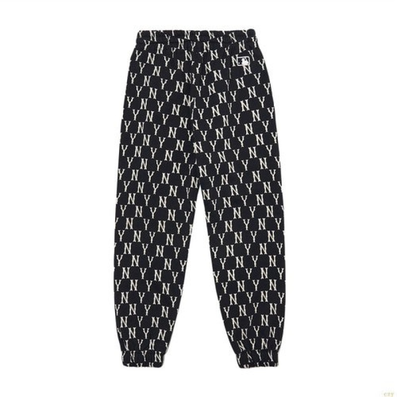 Pantalons Décontractés MLB Monogra All Over New York Yankees Enfant Noir | 2468UPFTM