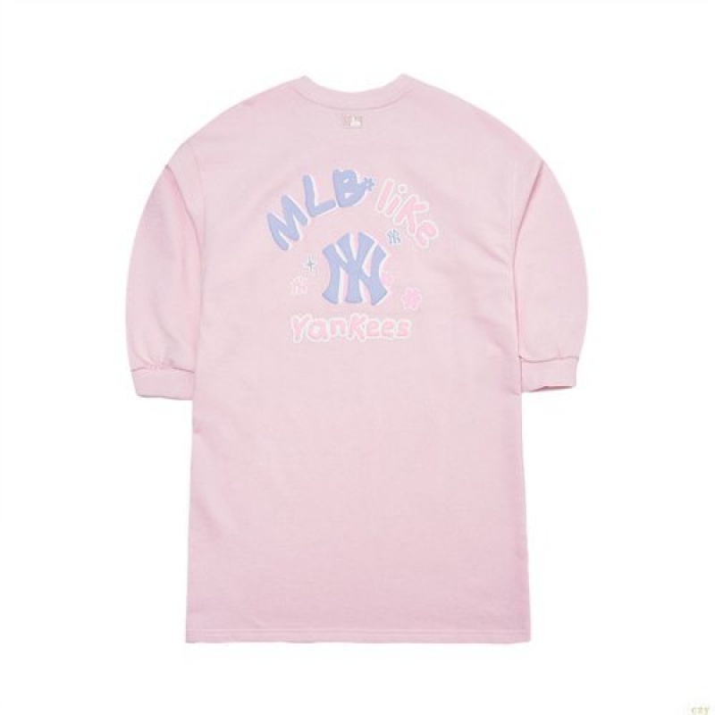 Peignoir MLB Like Dres New York Yankees Enfant Rose | 4563OHMVS