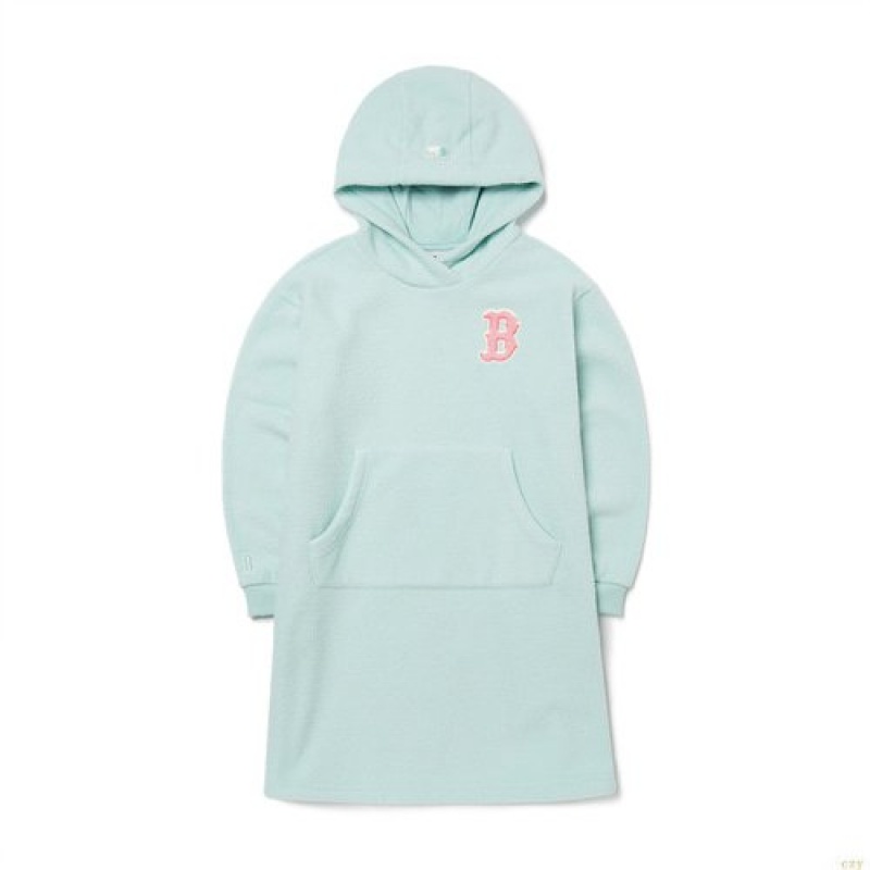 Peignoir MLB Like Fleece Hoodres Boston Redsox Enfant Bleu Clair | 7436BYXHK