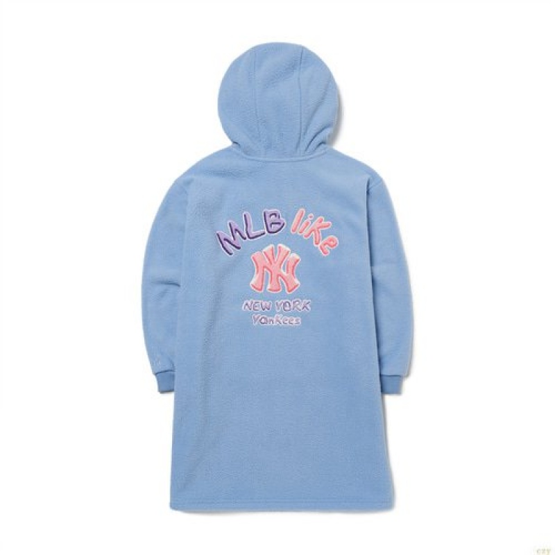 Peignoir MLB Like Fleece Hoodres New York Yankees Enfant Bleu | 6075TJUKE