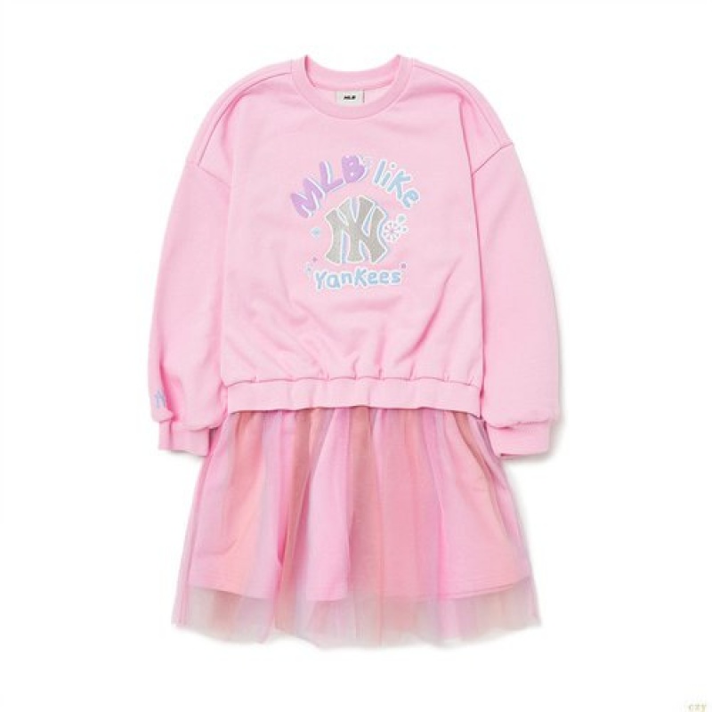 Peignoir MLB Like Shining Rainbodres New York Yankees Enfant Rose | 4708CYSNL