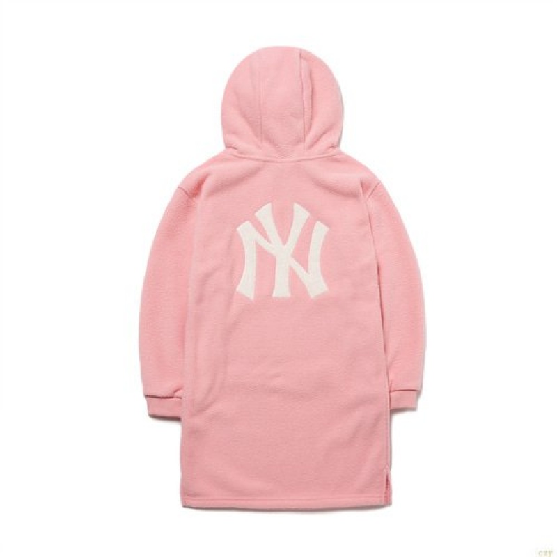 Peignoir MLB Megabear Fleece Hoodres New York Yankees Enfant Rose | 6470LUFZM