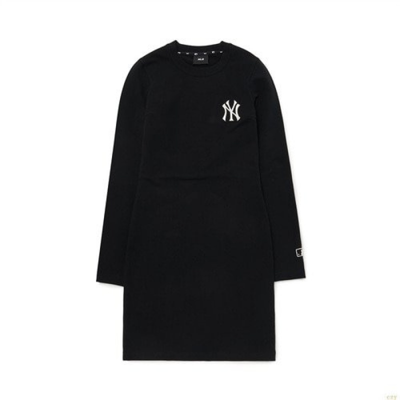 Peignoir MLB Wmillusion Baclogo Slimfit Op New York Yankees Vetement Noir | 4250WSQXZ