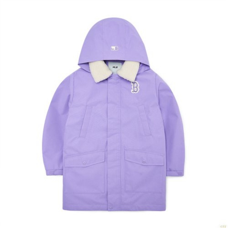 Pulls MLB Basic Fleece Detachable Boston Redsox Enfant Violette | 8367RHNOV