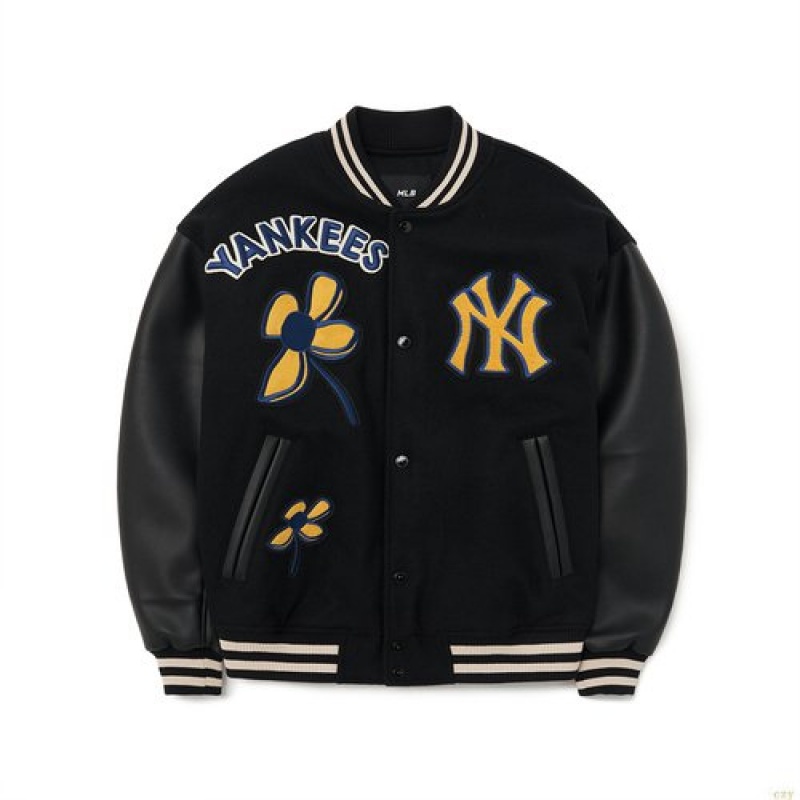 Pulls MLB Floral Wappen Playnew York Yankees Vetement Noir | 2706QVDKL