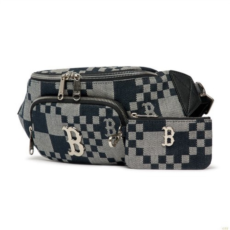 Sac De Taille MLB Checkerboarhipsac Boston Redsox Accessoires Grise Foncé | 1240RQMHF