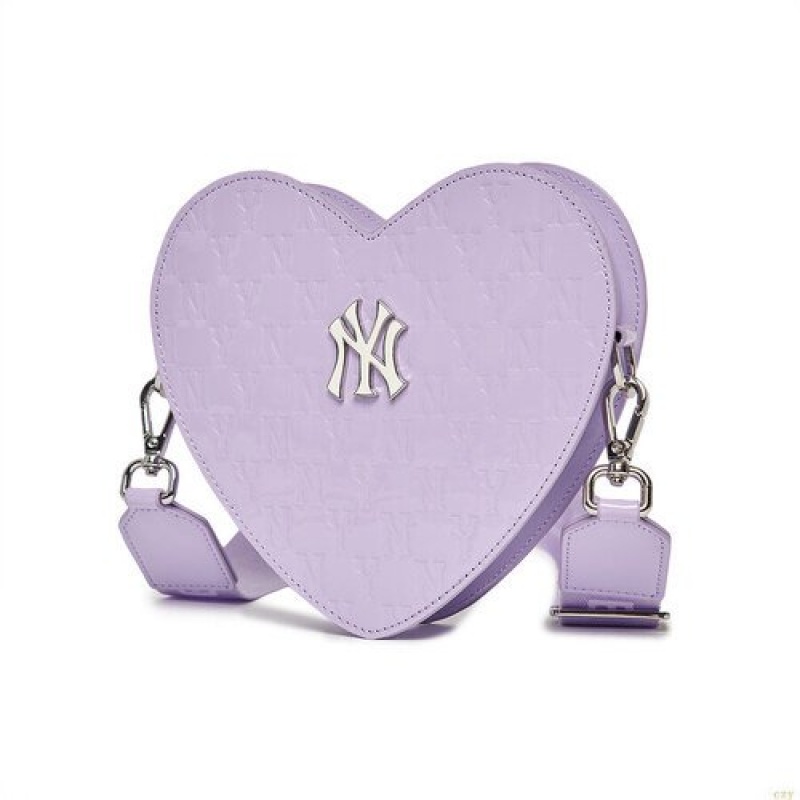 Sacs Crossbody MLB Basic Monogra Heart Body New York Yankees Accessoires Violette | 3528FHPUY