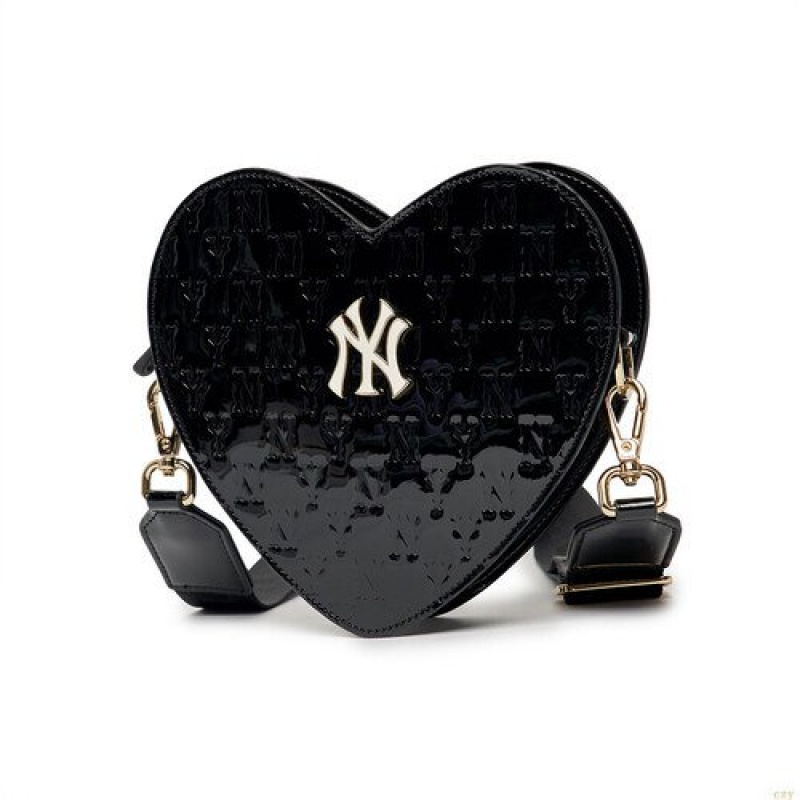 Sacs Crossbody MLB Basic Monogra Heart Body New York Yankees Accessoires Noir | 6471HOJCR