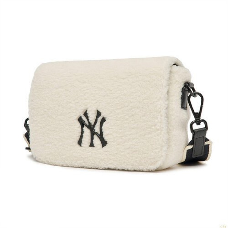 Sacs Crossbody MLB Basic Small Logo Fleece New York Yankees Accessoires Blanche | 4265RTBLY