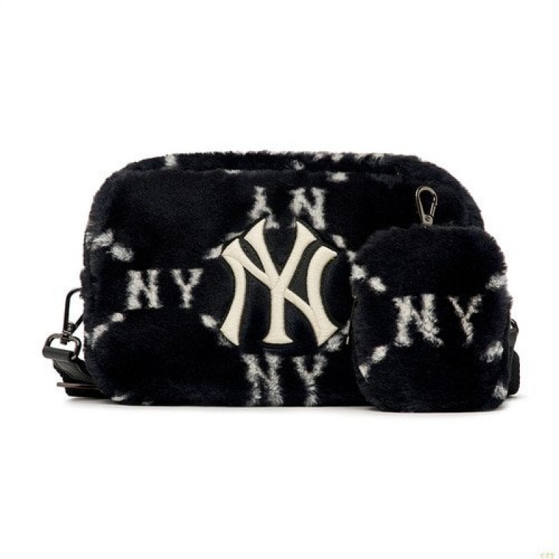 Sacs Crossbody MLB Dia Monogra Fur New York Yankees Accessoires Noir | 5642XBGQL