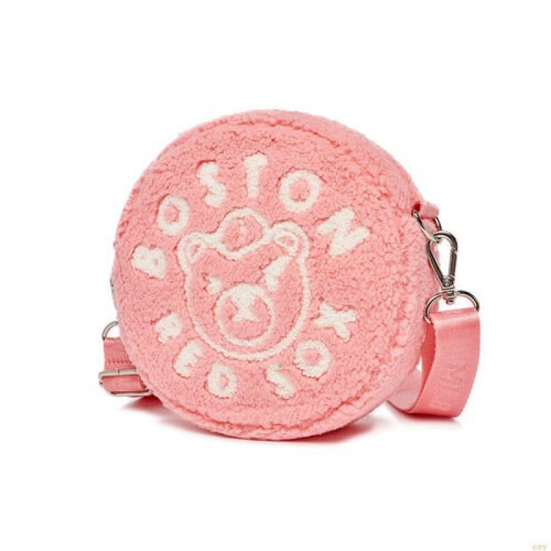 Sacs Crossbody MLB Megabear Fleece Boston Redsox Accessoires Rose | 7540JOBIU